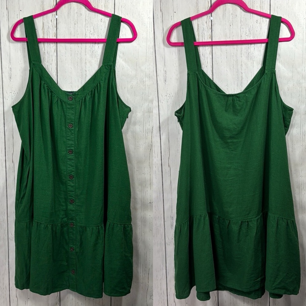 Elegant Green Sleeveless Dress
